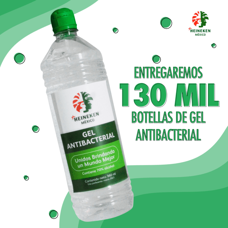 Heineken México se pone guapa y donará gel antibacterial, caretas y agua purificada