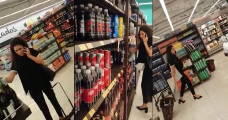 Video: Captan a funcionaria Luisa Alcalde sin cubrebocas comprando vino en el supermercado