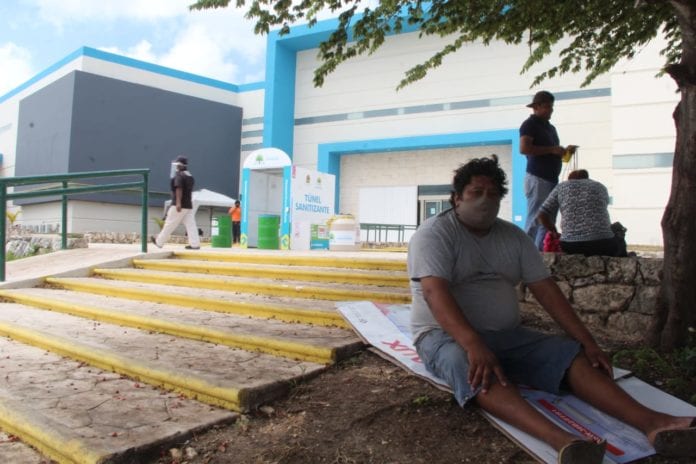 Pabellón Covid en Cancún.