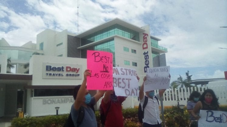 protesta en Best Day