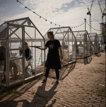 Restaurante en Amsterdan por Covid-19
