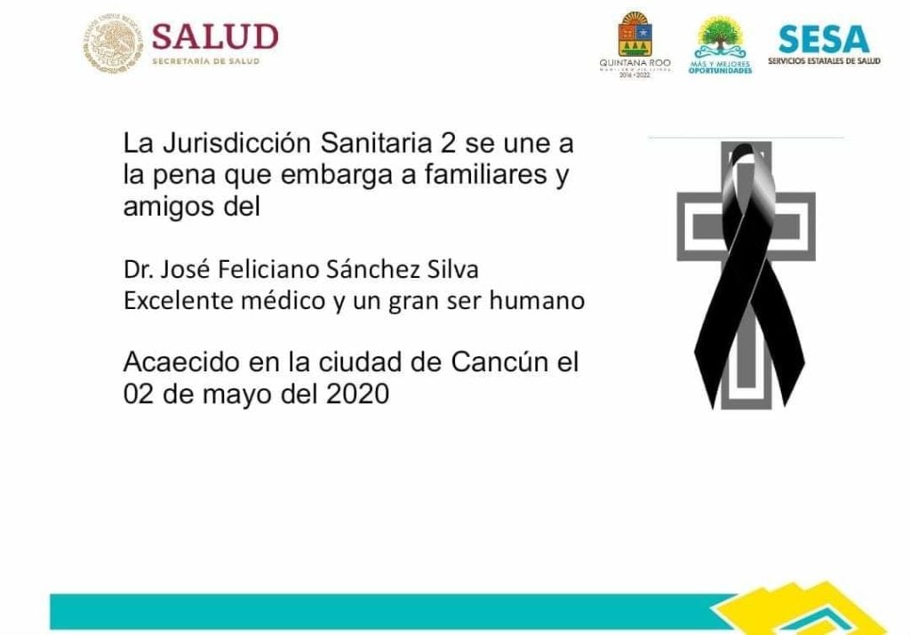 Fallece médico en Cancún por coronavirus
