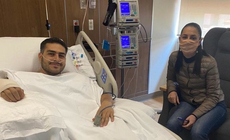 Claudia Sheinbaum visitó a Omar García Harfuch en el hospital en Cdmx