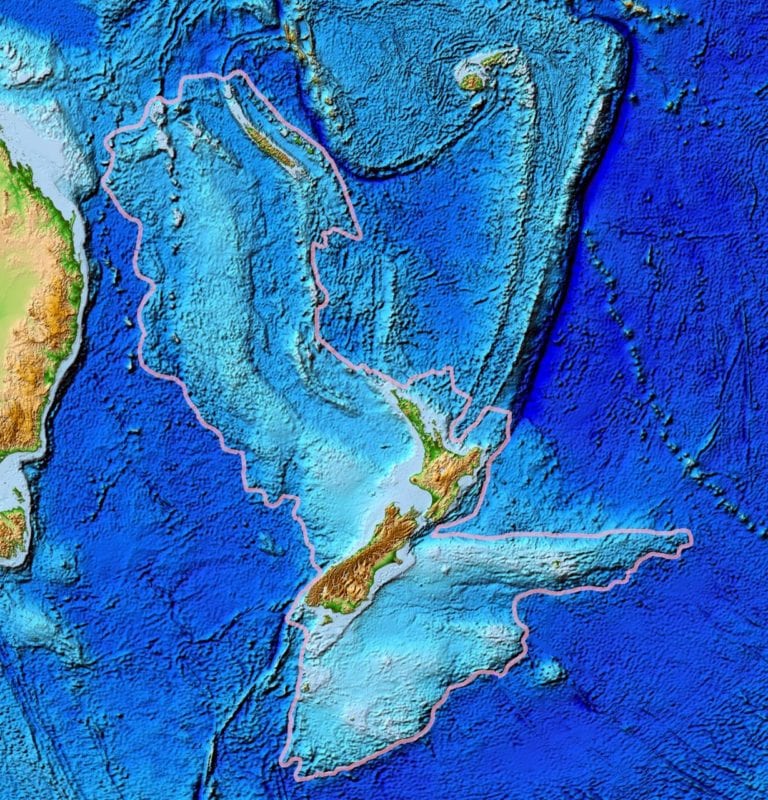 Dan a conocer un mapa de Zelandia, continente sumergido en el Pacífico
