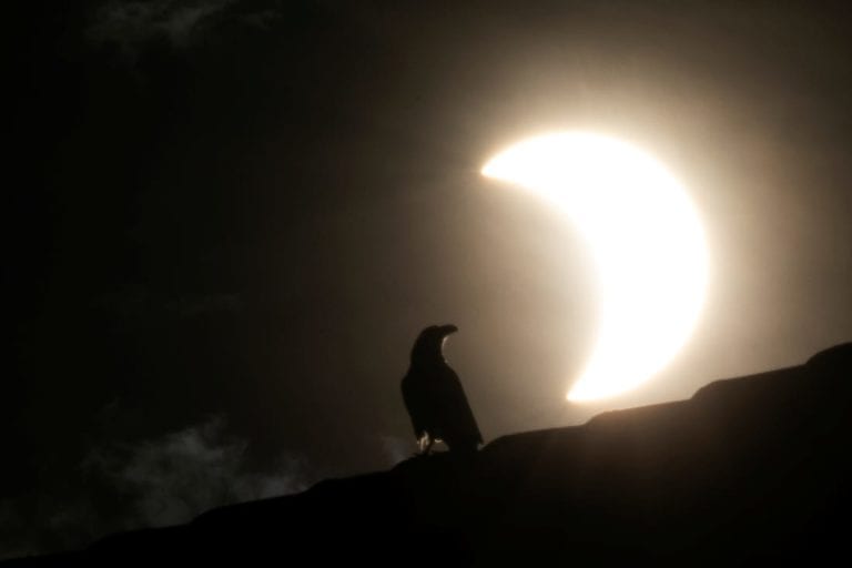 Imagen del eclipse "círculo de fuego" de esta madrugada