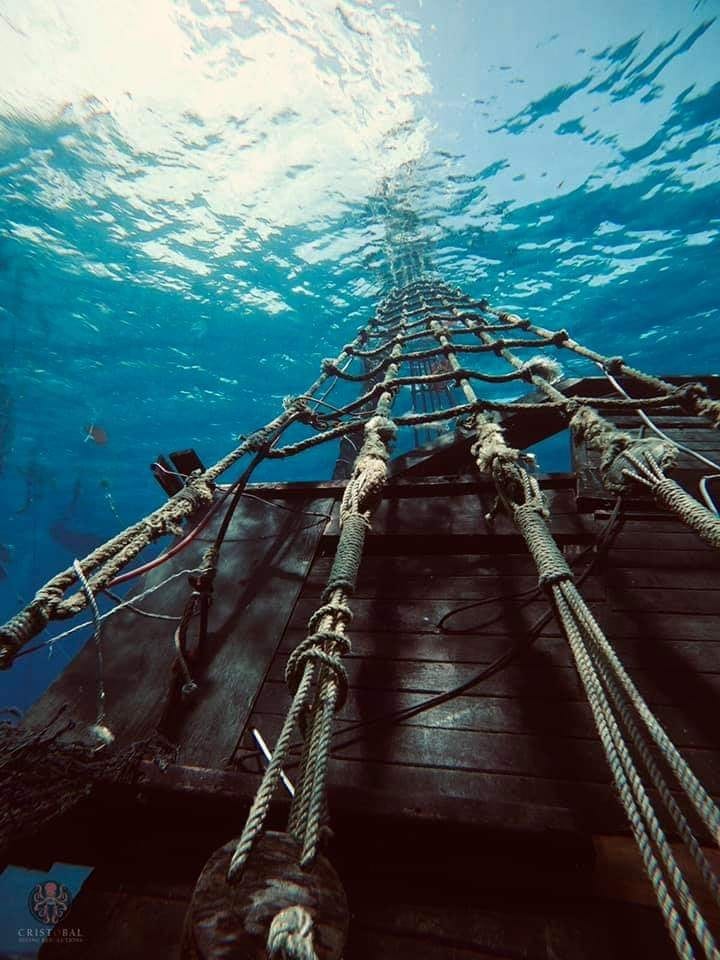 Inmortalizan en fotografías al “barco pirata” sumergido en Cozumel
