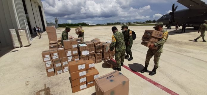Arriba noveno cargamento de insumos médicos a Chetumal