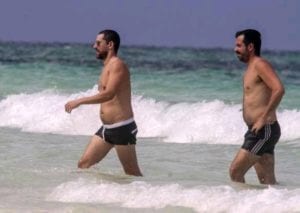 Luis Gerardo Méndez y su novio en Tulum