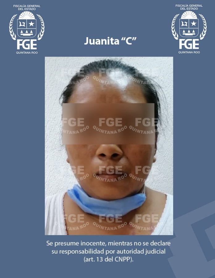 La imputada, de 24 años de edad y originaria de Yucatán, es ya madre de cuatro otros niños