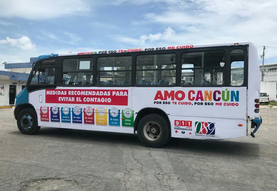 Rotulan más camiones con campaña “Amo Cancún”