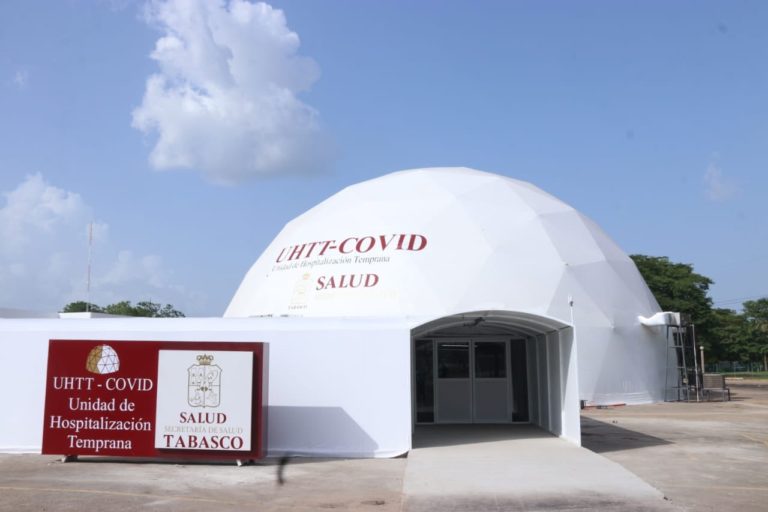Supervisa López Gatell domo hospitalario temporal en Tabasco