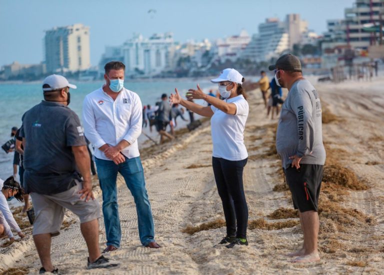 Gobierno de Mara Lezama no ha detenido esfuerzos contra el arribo de sargazo
