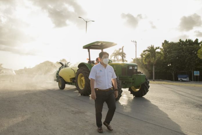 Anuncia Víctor Mas Tah la creación de la Brigada de Sanitización en tu Colonia en Tulum