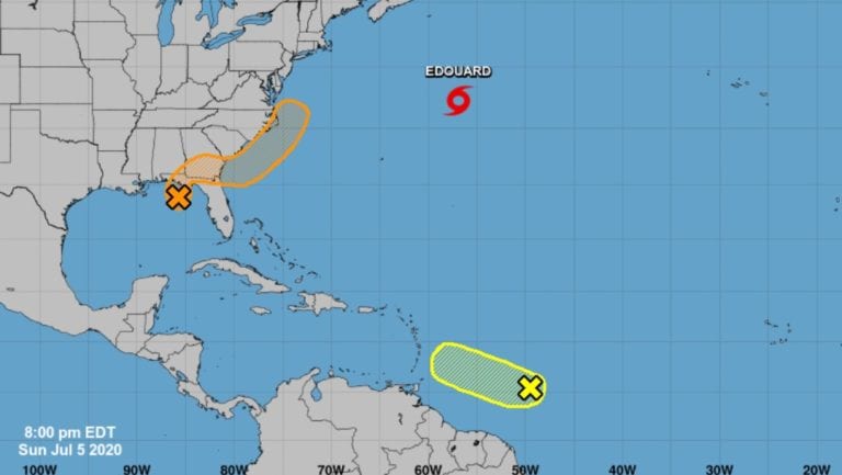 Tormenta tropical “Edouard” rompe récord histórico, al tener nombre desde el 5 de julio