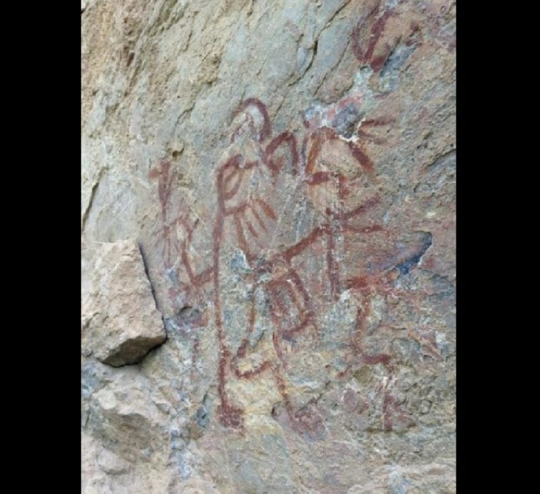 Figuras rupestres descubiertas luego del sismo en Oaxaca