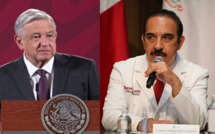 AMLO y Secretario de Salud de Nuevo León