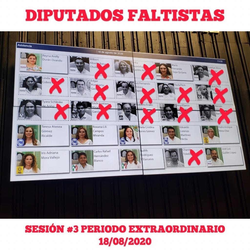 diputados faltistas