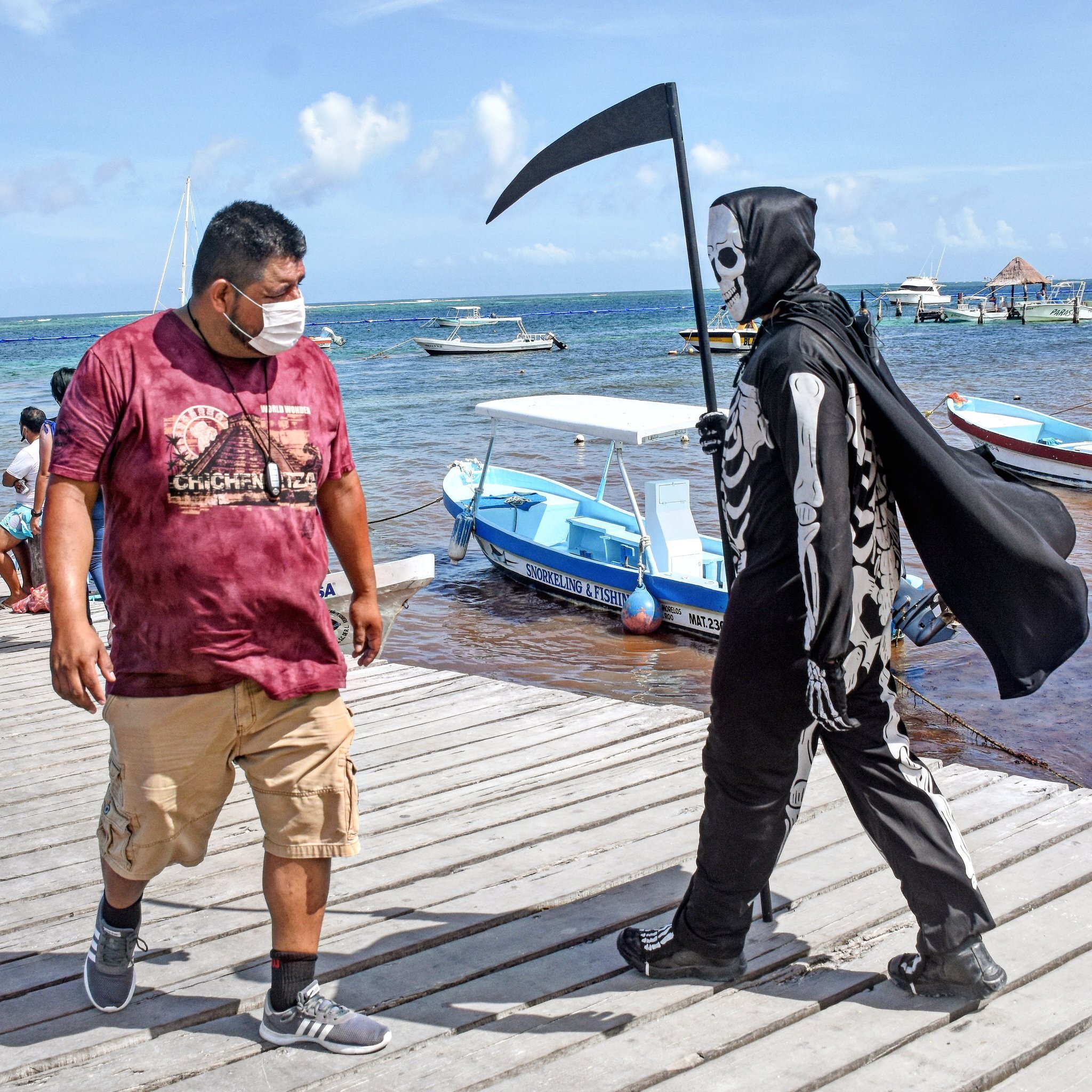 "La muerte" visitó las playas de Puerto Morelos