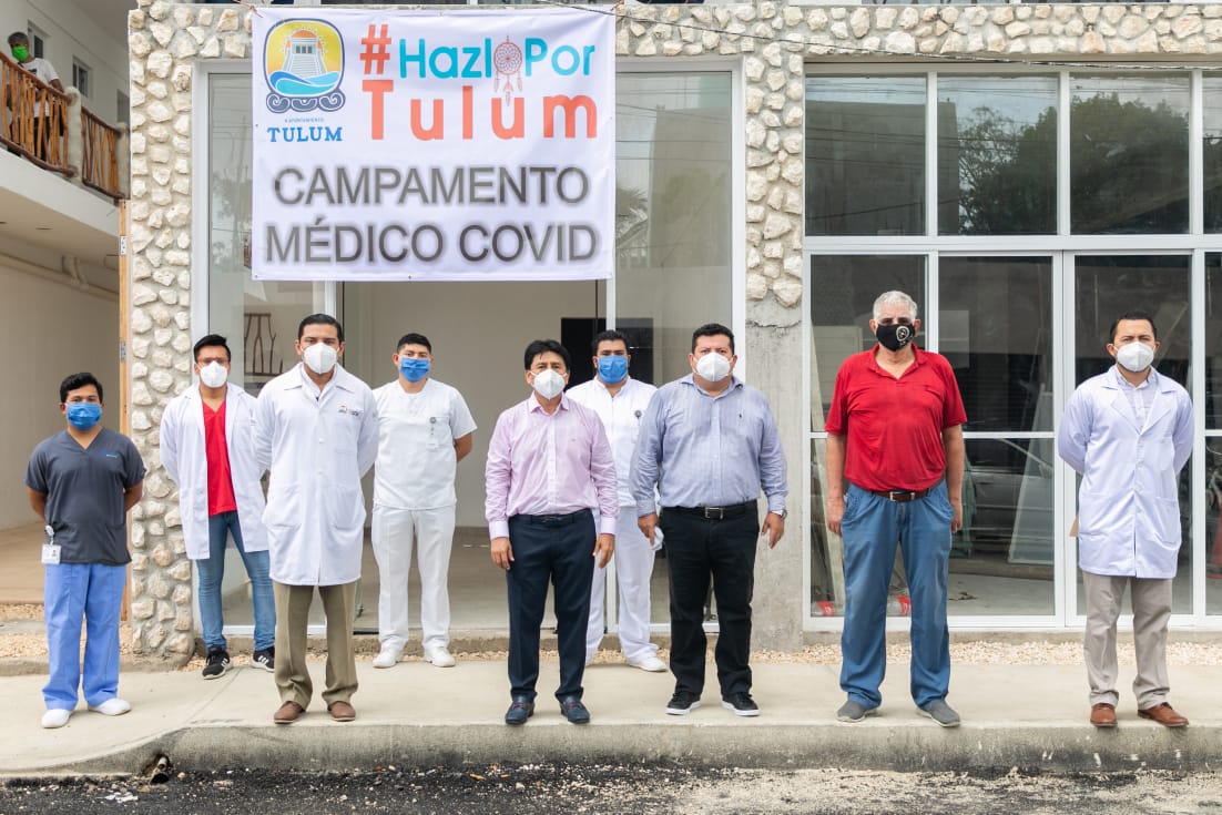 Inauguran en Tulum el Campamento Médico Covid, para trabajadores de la salud