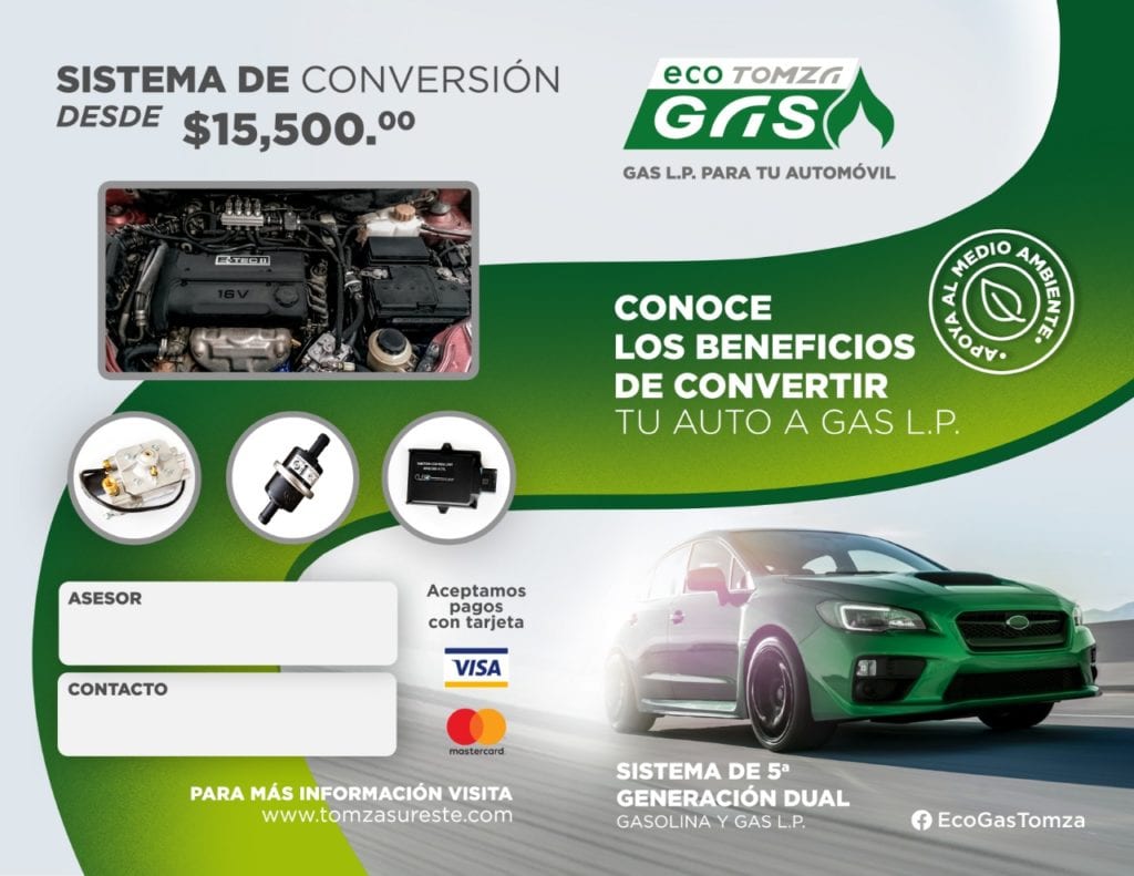 Afortunadamente en Quintana Roo existe este tipo de combustible y la empresa Tomza lo pone al alcance de la comunidad, para brindar la posibilidad de adquirir Gas LP de gran calidad a los automovilistas que buscan rapidez, eficiencia y seguridad, sin contaminar y ahorrando más y más por cada kilómetro recorrido.