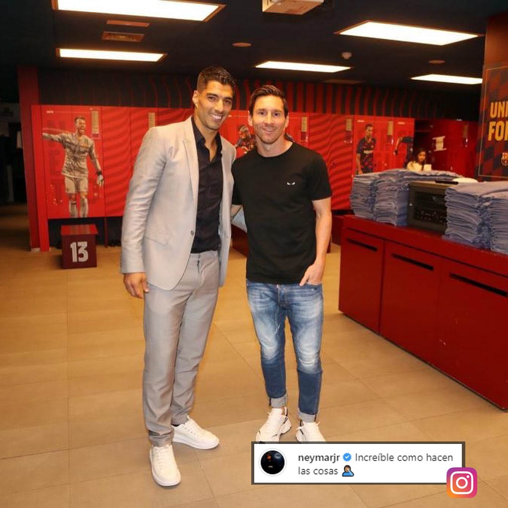 Lo que dijo el brasileño Neymar por la partida de Suárez