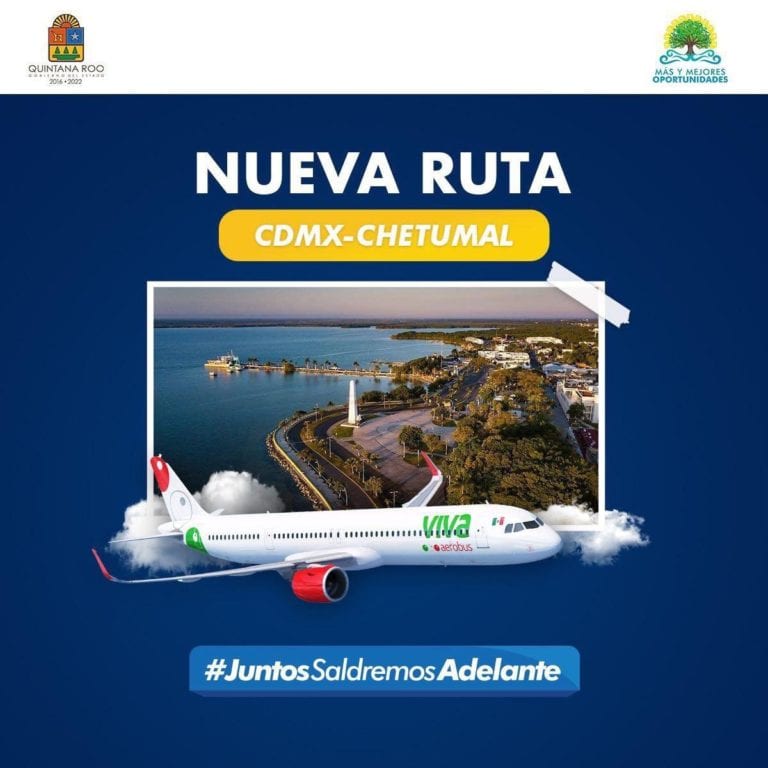 Oficializan vuelo Chetumal-CDMX de Viva Aerobús