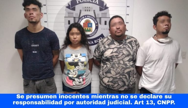 Detienen a cuatro por portación de arma de fuego en Cancún