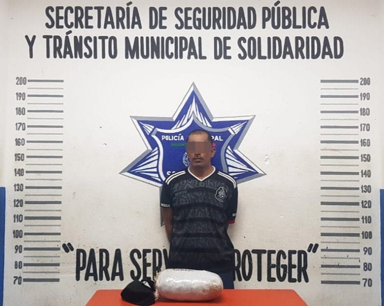 Detienen a narcomenudista en Playa del Carmen