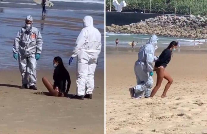 Una surfista fue detenida luego de ir a la playa sabiendo que tiene Covid-19
