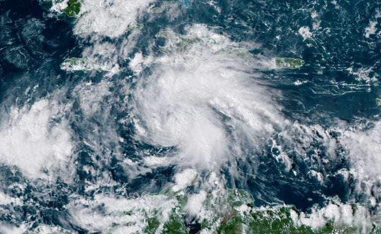 Foto: (NHC NOOA). La depresión tropical número 29 de la temporada de huracanes 2020 en el Atlántico se formó la tarde de este sábado en el mar Caribe, por el momento no representa riesgo para Quintana Roo.