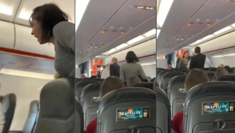 Video: Mujer tose a pasajeros y se niega a usar cubrebocas; la bajan del avión
