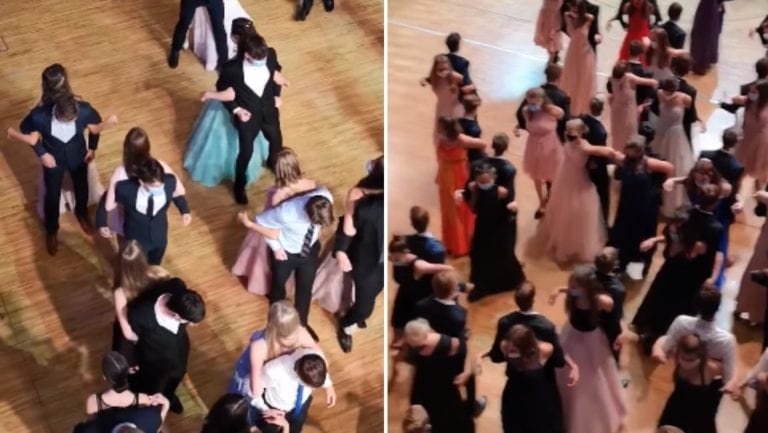 VIDEO: Organizan baile ‘de espaldas’ para evitar contagios de Covid-19 y se viraliza