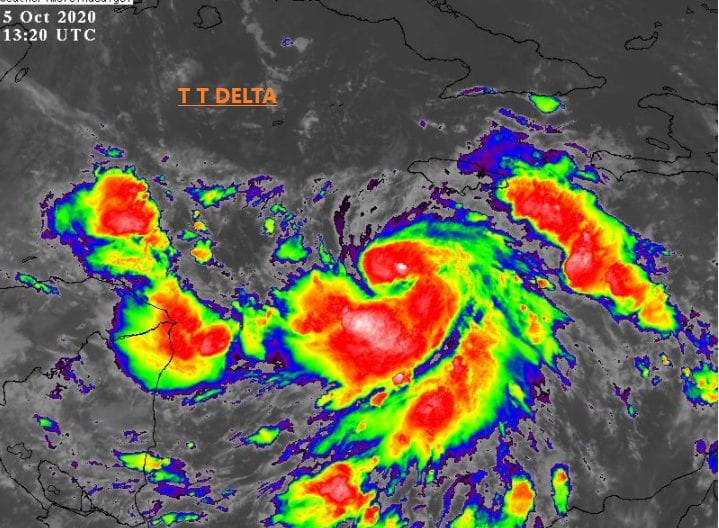 Evoluciona Depresión Tropical No. 26 a Tormenta Tropical ‘DELTA’