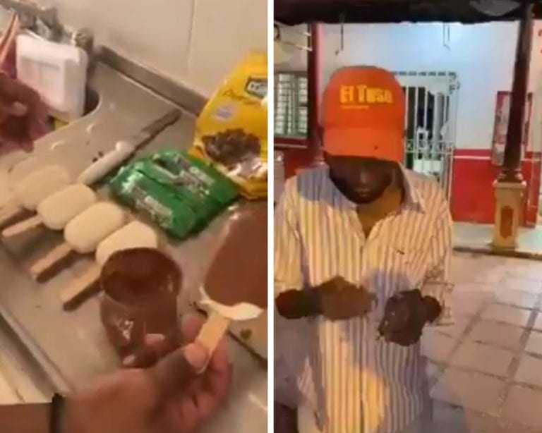 Video: Influencer causa indignación por entregar ‘paletas de jabón’ a personas de la calle
