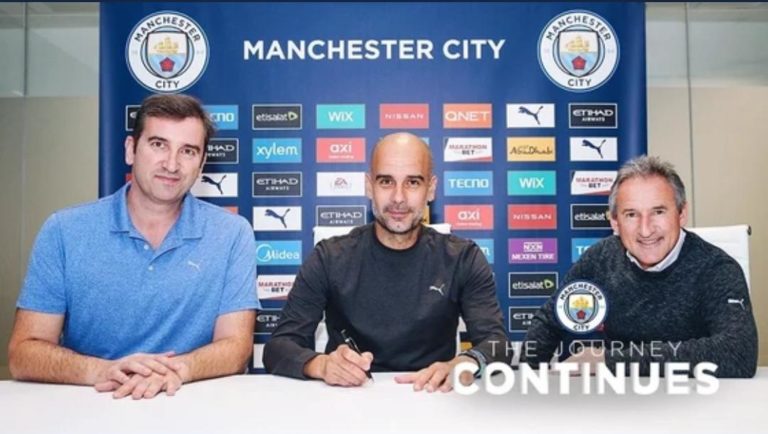 Pep Guardiola extiende su contrato con el Manchester City