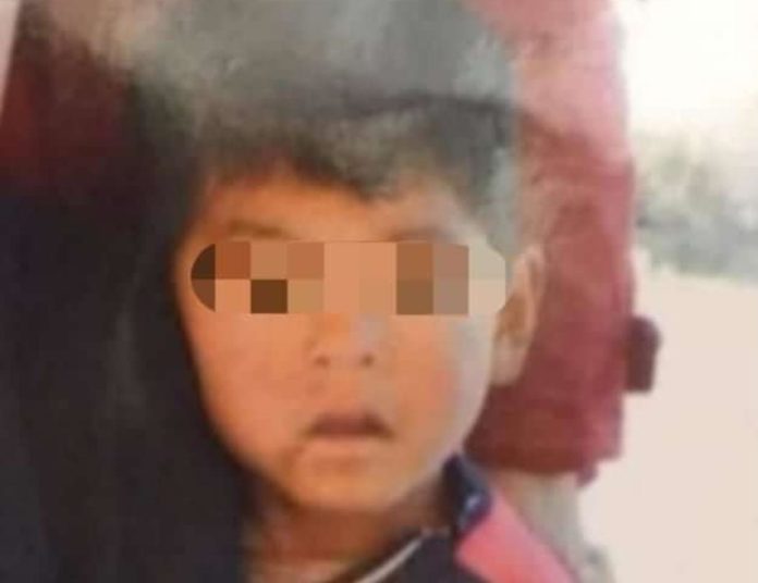 Este niño había desaparecido hace unos días; tristemente se le encontró pero ya sin vida
