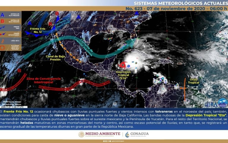 ‘Eta’ cada vez más lejos de Quintana Roo; habrá lluvias este fin de semana