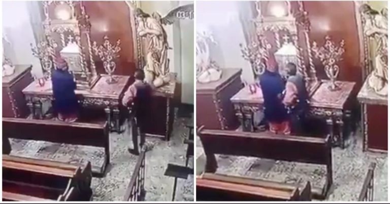 Sujetos se roban una cruz de la Catedral de Monterrey; todo fue captado por las cámaras de vigilancia