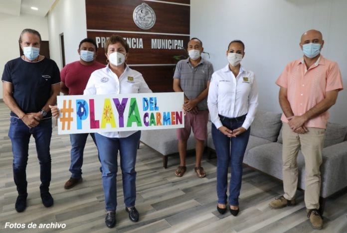 Los empresarios a la obra que está avanzando para beneficio de locales y turistas, tras los efectos de la pandemia.