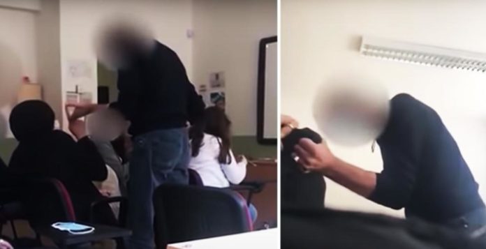 Una maestro abofeteó a un alumno debido a que el joven no quiso usar cubrebocas