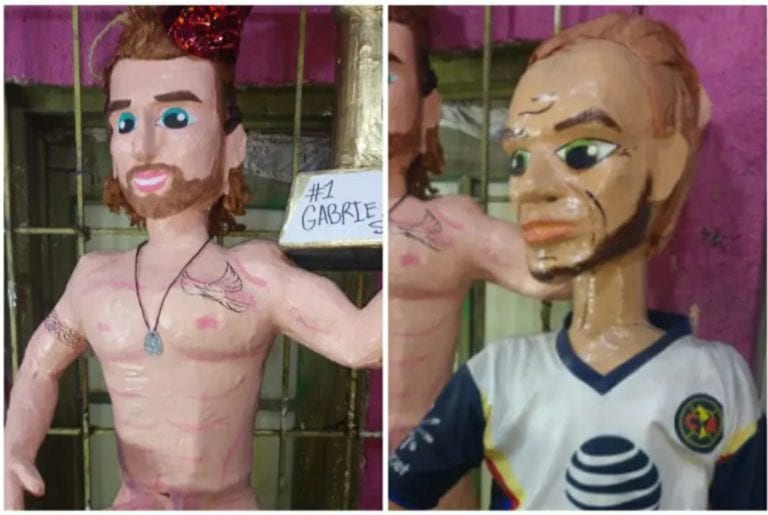 FOTOS: Le hacen piñata a Gabriel Soto tras video sexual y lo comparan con Zague