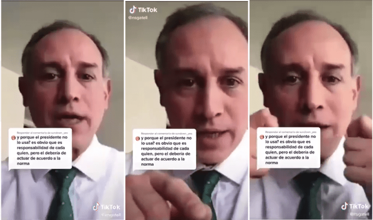 Enfurece Gatell en Tik Tok: ‘pregúntenle a AMLO por qué no usa cubrebocas’