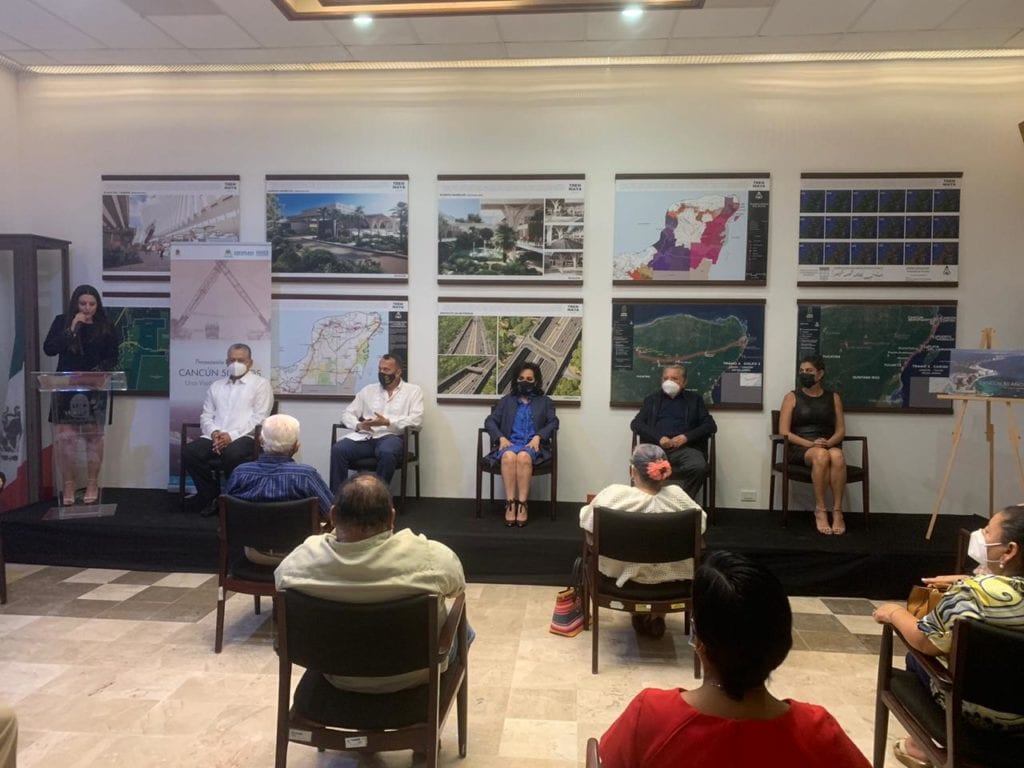 Durante su participación en la presentación del libro, el encargado de despacho del Centro Integralmente Planeado Cancún, Raúl Bermúdez Arreola, destacó que “no hay mejor manera de celebrar el 50 aniversario de Cancún, que generar la esperanza de que en los próximos años el CIP evolucionará generando nuevos atractivos y más infraestructura que permita atender la demanda del Tren Maya”.