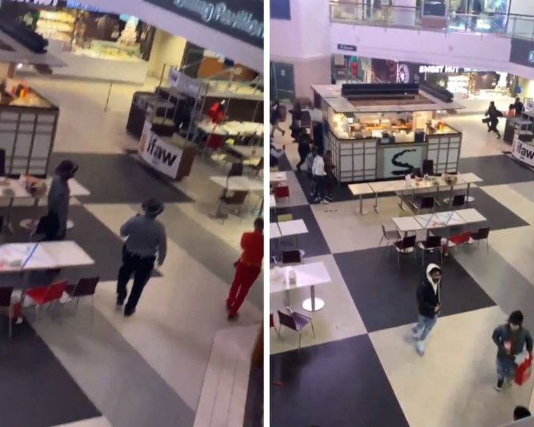 Video: Se le escapa un tiro mientras se acomodaba los pantalones, provoca caos en un centro comercial