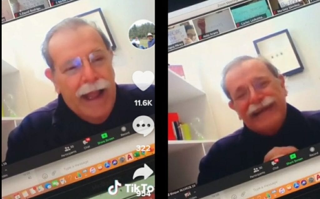 En plena clase virtual, profesor llora por sorpresa de alumnos y se vuelve viral