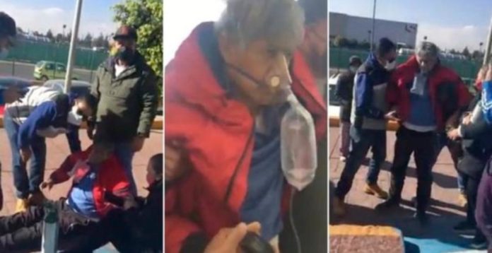 A un anciano con Covid-19 le fue negada la atención en un hospital. Todo el lamentable suceso fue captado por las cámaras. Mira las imágenes