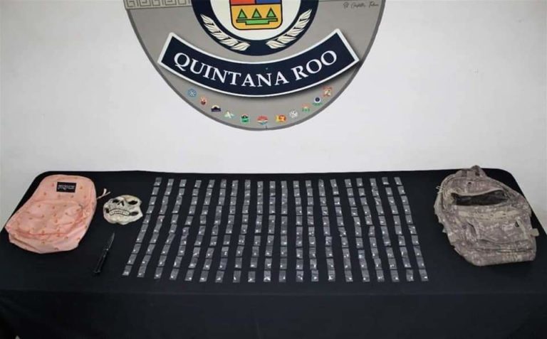 Detienen a tres personas con 200 dosis de crack en Cancún