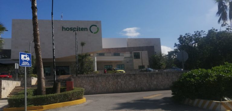 Fallece extranjero por ahogamiento en hospital privado de Playa del Carmen