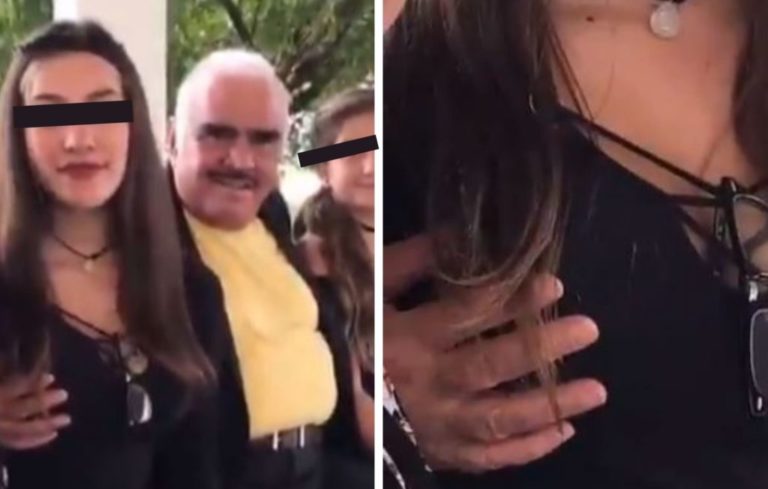 Video: Captan a Vicente Fernández tocando a una joven en un video para TikTok