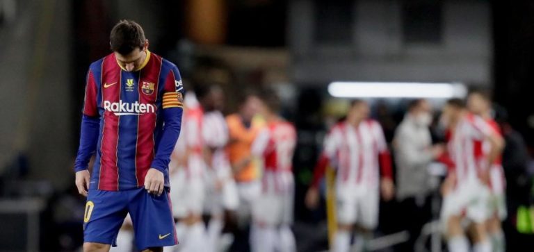 Messi, expulsado por primera vez en partido oficial con Barcelona tras agredir a rival